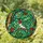 Nature Lovers' Ruby-Throated Hummingbird Stained Glass Art Emerald Green & Ruby Red Botanical Mosaic Stained Glass Suncatcher - 1