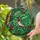 Nature Lovers' Ruby-Throated Hummingbird Stained Glass Art Emerald Green & Ruby Red Botanical Mosaic Stained Glass Suncatcher - 2