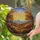 Nature Lovers' Tiffany Style Stained Glass Autumn Mountain Sunrise Landscape Edge-to-Edge Fiery Orange Yellow Blue Jewel Tones Stained Glass Suncatcher - 2
