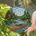 Outdoor Enthusiasts' Vibrant Tiffany Stained Glass Kayak Art, Azure Orange Jewel Tone Nature Mosaic Stained Glass Suncatcher - 2