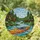 Outdoor Enthusiasts' Vibrant Tiffany Stained Glass Kayak Art, Azure Orange Jewel Tone Nature Mosaic Stained Glass Suncatcher - 1