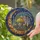 Art Lovers' Majestic Stained Glass Golden Dome Mosque Crescent Celestial Starry Night Pattern Stained Glass Suncatcher - 2