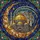 Art Lovers' Majestic Stained Glass Golden Dome Mosque Crescent Celestial Starry Night Pattern Stained Glass Suncatcher - 5