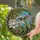 Nature Lovers' Tiffany Glass Ruby Hummingbird Jewel Tone Green Red Floral Mosaic Stained Glass Suncatcher - 2