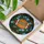 Football Dads' Tiffany Glass American Football Dad Cursive Orange White Green Blue Abstract Mosaic Art Pattern Stained Glass Suncatcher - 3