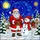 Holiday Decor Lovers' Edge-to-Edge Stained Glass Santa Snowman Snowy Village, Red Blue Yellow Amber Jewel Tones Stained Glass Suncatcher - 5