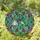 Nature Lovers' Tiffany Style Hummingbird Emerald Green Aqua Magenta Pink Intricate Floral Mosaic Stained Glass Suncatcher - 1