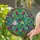 Nature Lovers' Tiffany Style Hummingbird Emerald Green Aqua Magenta Pink Intricate Floral Mosaic Stained Glass Suncatcher - 2