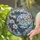 Nature Art Lovers' Intricate Tiffany Style Stained Glass Winter Moon Frosted Evergreen Design Stained Glass Suncatcher - 2