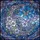 Celestial Dreamers' Intricate Stained Glass Crescent Moon Floral Butterfly Azure Sapphire Violet Design Stained Glass Suncatcher - 5