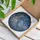 Celestial Dreamers' Intricate Stained Glass Crescent Moon Floral Butterfly Azure Sapphire Violet Design Stained Glass Suncatcher - 3