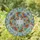 Nature Lovers' Tiffany-Style Stained Glass Butterfly Floral Wreath Mosaic Jewel Tones Stained Glass Suncatcher - 1