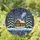 Cozy Winter Enthusiasts' Detailed Stained Glass Snowy Cabin Amber Icy Blue Jewel Tone Mosaic Stained Glass Suncatcher - MXFg6oikRF