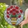 Art Lovers' Vibrant Red Poppy Stained Glass Floral Mosaic Tiffany Style Jewel Tones Edge-to-Edge Design Stained Glass Suncatcher - 2