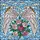 Women's Tiffany Stained Glass Angel Wings Golden Trim, Pink Fuchsia Roses, Emerald Leaves, Ethereal Sky Mosaic Stained Glass Suncatcher - 5