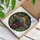 Inspirational Art Enthusiasts Vibrant Stained Glass Jesus Christ Celtic Cross Floral Mosaic Jewel Tones Stained Glass Suncatcher - 3