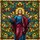 Inspirational Art Enthusiasts Vibrant Stained Glass Jesus Christ Celtic Cross Floral Mosaic Jewel Tones Stained Glass Suncatcher - 5