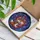 Winter Art Lovers' Cheerful Fox Tiffany Stained Glass Beanie Scarf Orange Blue Purple Jewel Tones Stained Glass Suncatcher - 3