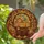 Autumn Enthusiasts' Tiffany Stained Glass Jack-o'-lantern Basket with Teal Bird & Vibrant Fall Leaves Mosaic Stained Glass Suncatcher - 6huo0jA-Wz