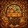 Autumn Enthusiasts' Tiffany Stained Glass Jack-o'-lantern Basket with Teal Bird & Vibrant Fall Leaves Mosaic Stained Glass Suncatcher - 5