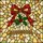Holiday Celebrators' Tiffany Stained Glass Christmas Bell Mosaic with Red Bow, Green Holly & Golden Tones Stained Glass Suncatcher - 5