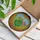 Succulent & Art Lovers' Tiffany Stained Glass Heart Emerald Green & Pink Succulents Golden Earth Sky Mosaic Stained Glass Suncatcher - 3