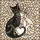 Cat Lovers' Intricate Stained Glass Feline Embrace Heart Tails Black Grey Beige Mosaic Pattern Stained Glass Suncatcher - 5