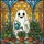 Whimsical Gardeners' Vibrant Jewel Tone Tiffany Stained Glass Ghost Watering Plants Greenhouse Mosaic Stained Glass Suncatcher - 5