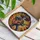 Festive Cultural Art Lovers' Stained Glass Mariachi Skeleton Calavera Blue Suit Fiery Orange Guitar Golden Mosaic Stained Glass Suncatcher - 3
