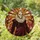 Gothic Art Lovers' Stained Glass Masked Figure Pale Ruffle Jewel Tone Mosaic Stained Glass Suncatcher - 1