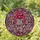 Gothic Art Lovers' Tiffany-Inspired Skeletal Hand Dripping Crimson Rose Stained Glass Mosaic Lilac Plum Stained Glass Suncatcher - 1