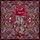 Gothic Art Lovers' Tiffany-Inspired Skeletal Hand Dripping Crimson Rose Stained Glass Mosaic Lilac Plum Stained Glass Suncatcher - 5