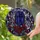 Gothic Style Enthusiasts' Stained Glass Coffin Motif Rose Jewel Tone Abstract Mosaic Stained Glass Suncatcher - hILZUr-tJr