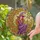 Whimsical Art Fans' Stained Glass Witch Tiffany Style Golden Moon Floral Jewel Tones Pattern Stained Glass Suncatcher - 2