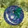 Cosmic Fantasy Art Enthusiasts' Stained Glass Scythe Clock Emerald Teal Purple Galactic Mosaic Stained Glass Suncatcher - NS6Ic8nnjO