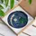 Cosmic Fantasy Art Enthusiasts' Stained Glass Scythe Clock Emerald Teal Purple Galactic Mosaic Stained Glass Suncatcher - vi4n-NhN4e