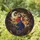 Mystical Art Admirers' Full Frame Stained Glass Witch, Fiery Red Hair, Glowing Jack-o'-lantern, Jewel Tone Mosaic Stained Glass Suncatcher - 1