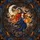 Mystical Art Admirers' Full Frame Stained Glass Witch, Fiery Red Hair, Glowing Jack-o'-lantern, Jewel Tone Mosaic Stained Glass Suncatcher - 5