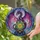 Fantasy Art Lovers' Majestic Stained Glass Dragon & Intricate Egg, Pink Fire Breath, Cosmic Nebula Art Stained Glass Suncatcher - 2