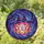 Fantasy Art Lovers' Smiling Tiffany Stained Glass Jack-o'-Lantern Pink Purple Cosmic Galaxy Design Stained Glass Suncatcher - 1