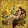 Art Lovers' Tiffany Stained Glass Serene Woman Pensive Lantern Emerald Ivy Maroon Gown Warm Mosaic Stained Glass Suncatcher - 5