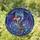 Dragon Enthusiasts' Tiffany Stained Glass Dragon Cosmic Nebula Art in Deep Blue & Fiery Orange Stained Glass Suncatcher - 1