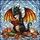 Fantasy Book Lovers' Jewel Tone Stained Glass Dragon Reading, Fiery Wings, Autumn Leaves Mosaic Stained Glass Suncatcher - 5