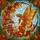 Fantasy Art Lovers' Tiffany Stained Glass Fairy Autumn Forest Crescent Moon Amber Jewel Tone Design Stained Glass Suncatcher - 4
