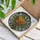 Nature Lovers' Tiffany Stained Glass Floral Mosaic Yellow Orange Green Jewel Tone Botanical Art Stained Glass Suncatcher - 3