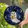 Fantasy Art Lovers' Tiffany Stained Glass Ghost with Black Cat, Starry Night Mosaic, Jewel Tones Stained Glass Suncatcher - 2