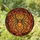 Gothic Art Lovers' Fiery Orange Amber Stained Glass Spider Web Mosaic Art Stained Glass Suncatcher - 1