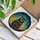 Raccoon Lovers' Intricate Stained Glass Raccoon & Celestial Sky Mosaic Deep Blue Teal Amber Stained Glass Suncatcher - a9S25yP3KR