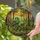 Dinosaur Lovers' Majestic Stained Glass Triceratops Prehistoric Jungle Emerald Golden Amber Tiffany Art Stained Glass Suncatcher - 2