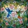 Nature Lovers' Intricate Stained Glass Hummingbird Floral Emerald Blue Pink Swirling Lead Lines Stained Glass Suncatcher - 5